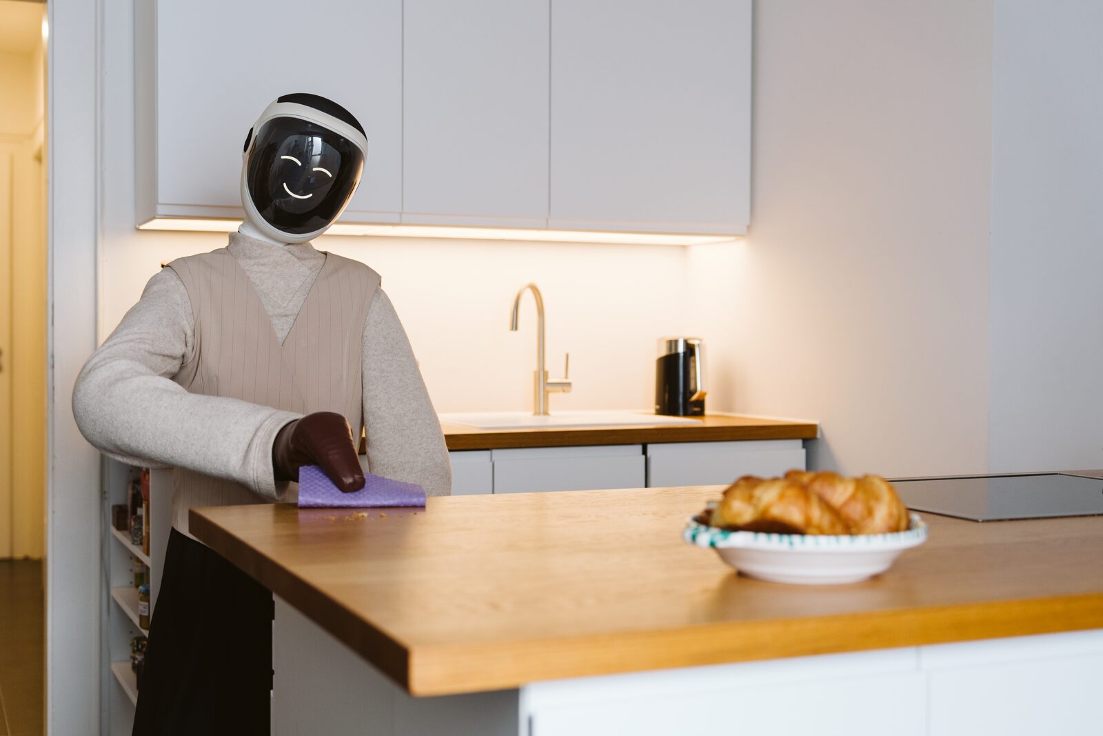 Robody helping clean